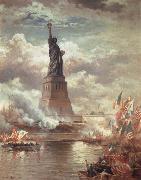 Moran, Edward Statue of Liberty Enlightening the World oil painting on canvas